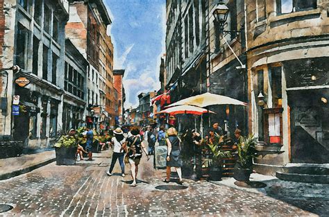 Old Montreal Watercolor Photograph By Maria Angelica Maira Fine Art