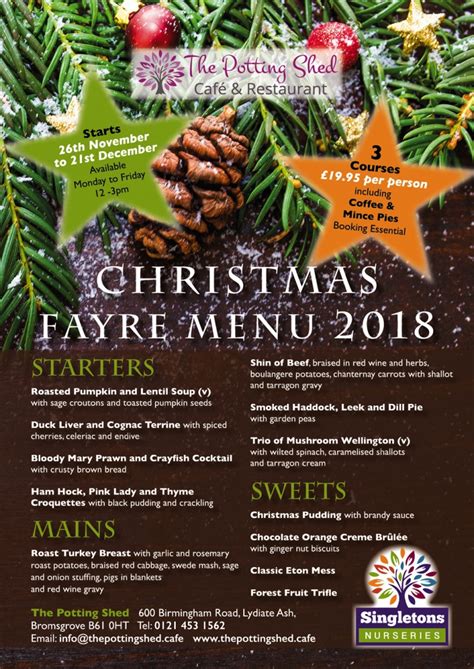 Christmas Fayre 2018 The Potting Shed Cafe