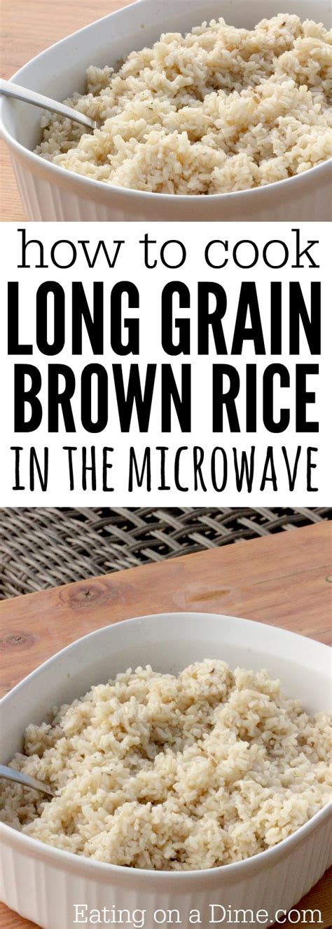 Long grain rice cooks perfectly using this quick and easy method! How to Cook Brown Rice in Microwave - Eating on a Dime