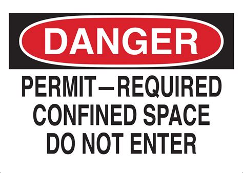 Brady Safety Sign Label Permit Required Confined Space Do Not Enter