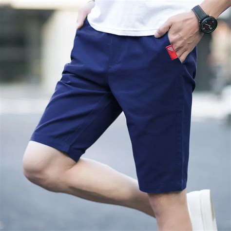 Men 2018 Drawstring Summer Fashion Solid Mens Shorts Casual Cotton Slim