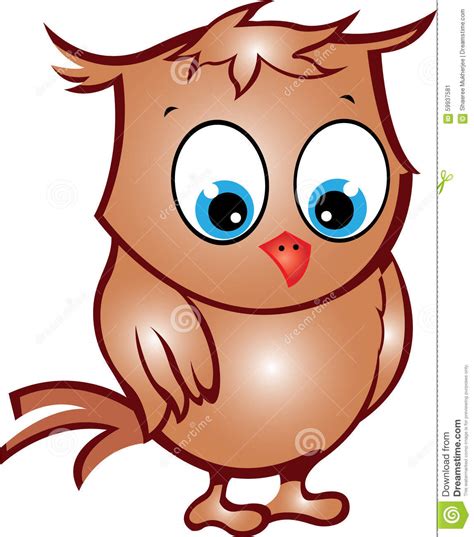 Cute Cartoon Owl Stock Vector Illustration Of Kids Bird