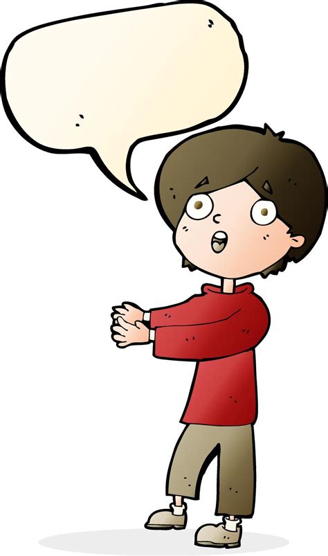 Cartoon Shocked Boy With Speech Bubble 12312902 Vector Art At Vecteezy