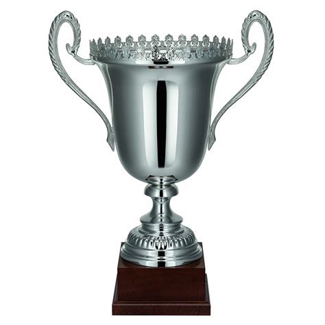 Two Handled Silver Trophy With Pierced Rim Awards Trophies Supplier