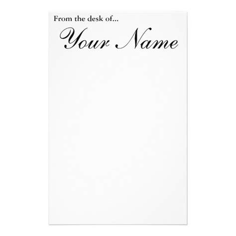 A letterhead is the heading at the top of a sheet of letter paper (stationery). From the desk of... stationery | Zazzle