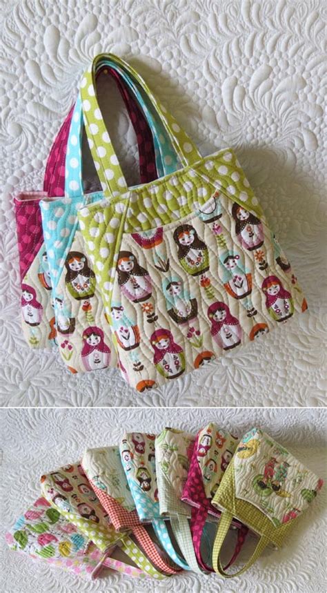 Mini tote bags - Geta's Quilting Studio