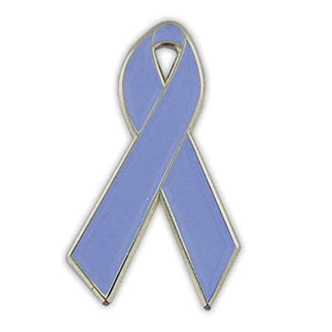 Pinmarts Periwinkle Blue Awareness Ribbon Enamel Lapel Pin Wantitall