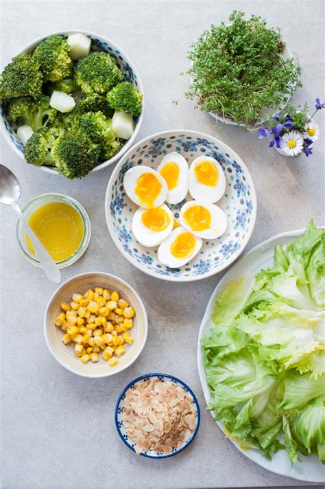 1 ½ lbs broccoli crowns (about 2 small crowns). Broccoli egg salad with corn and honey mustard dressing ...