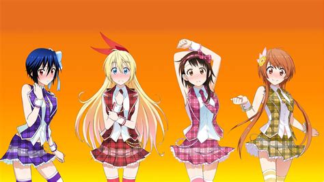 Four Female Anime Character Wallpaper Nisekoi Kirisaki Chitoge Onodera