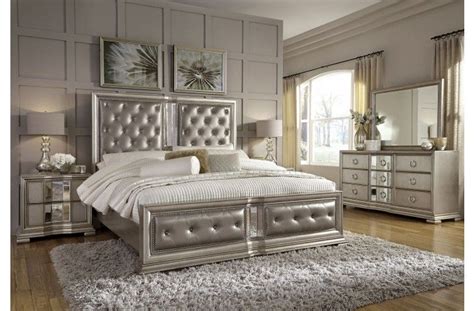 Our traditional style dressing tables will add a touch of elegance with a modern finish, with our mirrored furniture sets. Couture Silver Panel Bedroom Set from Pulaski | Coleman ...