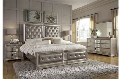 All the bedroom design ideas you'll ever need. Couture Silver Panel Bedroom Set from Pulaski | Coleman ...