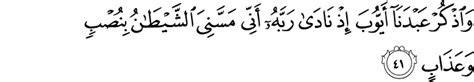 ظَهَرَ الۡفَسَادُ فِى الۡبَرِّ وَالۡبَحۡرِ بِمَا كَسَبَتۡ اَيۡدِى النَّاسِ لِيُذِيۡقَهُمۡ بَعۡضَ الَّذِىۡ عَمِلُوۡا لَعَلَّهُمۡ يَرۡجِعُوۡنَ. Terjemahan AlQuran: surah shad ayat 41 - 50