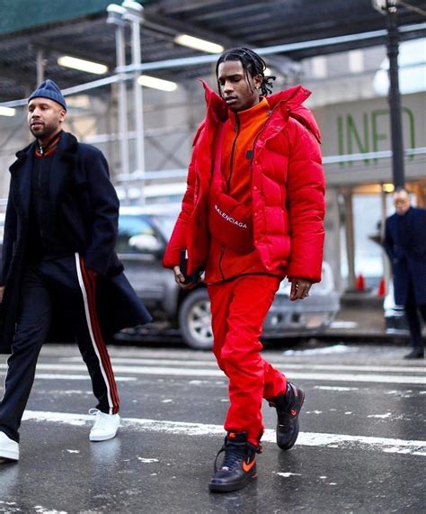 Asap Rocky Wearing Unreleased Vlone X Nike Sneakers Street Wear Mens