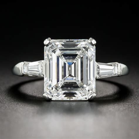 Blue nile signature comfort fit diamond eternity ring. 4.20 Carat Emerald-Cut Diamond Ring GIA E/VS1