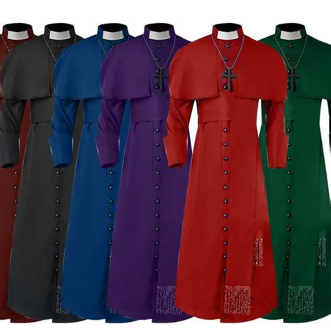 Clergy Men Cassock Priest Costume Bishop Roman Catholic Church Soutane