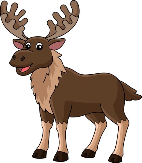 Moose Animal Cartoon Colored Clipart Illustration 10993734 Vector Art