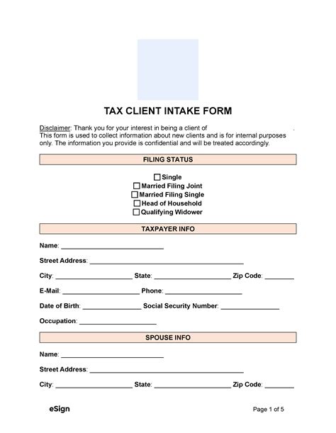 Stop Wasting Time! Download This FREE Tax Client Intake Form