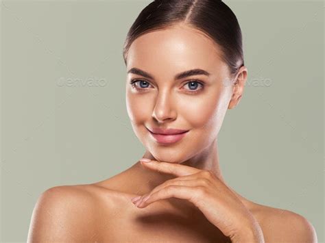 female face portrait beauty woman natural tan skin by kiraliffe female face portrait beauty