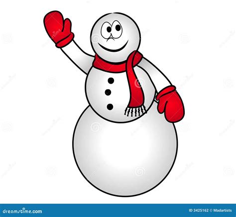 Smiling Snowman Clip Art 2 Stock Illustration Illustration Of