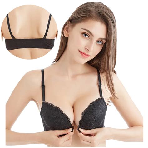 Sexy Front Closure Bra Lingerie Lace Bras For Women Backless Push Up