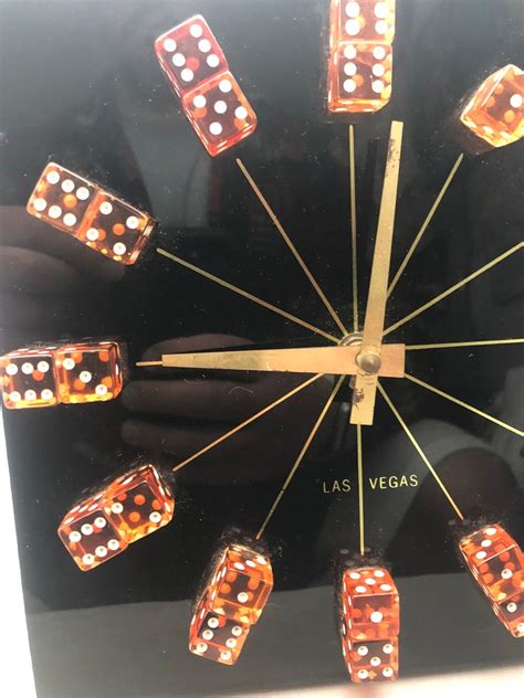 Vintage Las Vegas Lucite Dice Clock Etsy