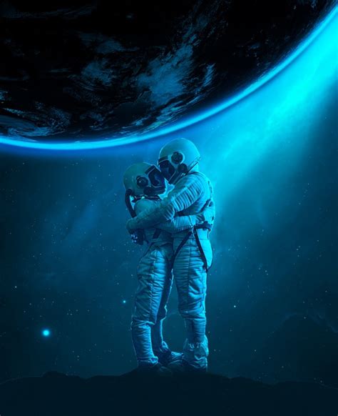 Astronaut Galaxy Love Couple An Art Print By Alemcoksa Inprnt