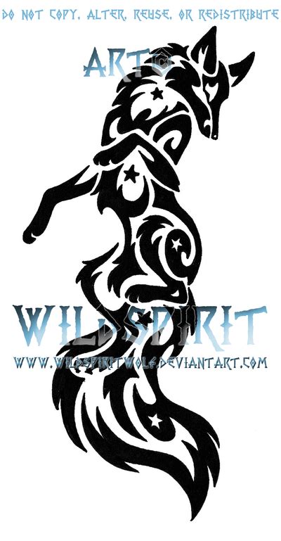 Leaping Starry Fox Tattoo By Wildspiritwolf On Deviantart Tribal