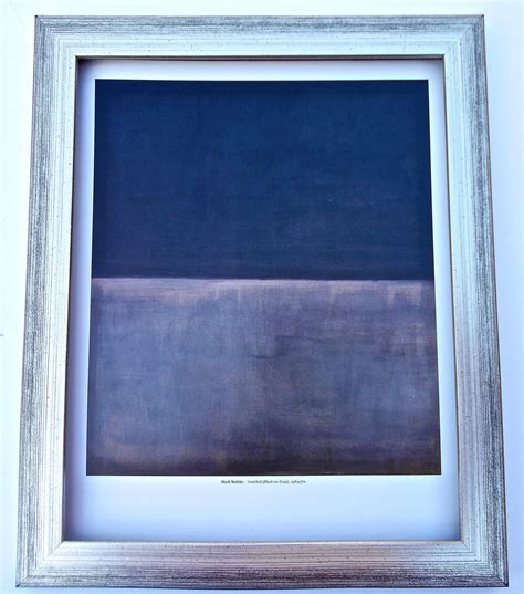 Framed Mark Rothko Untitled 196970 Black On Gray Art Etsy