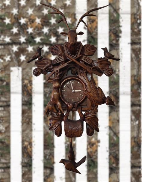 American Hunter Clock 100 Hand Made Etsy