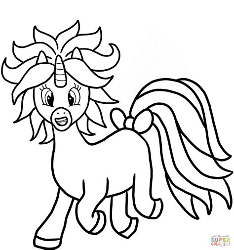Here at coloringpages.site, we included a variety of unicorn images that children will love to print and color. Cartoon Unicorn coloring page | Free Printable Coloring Pages