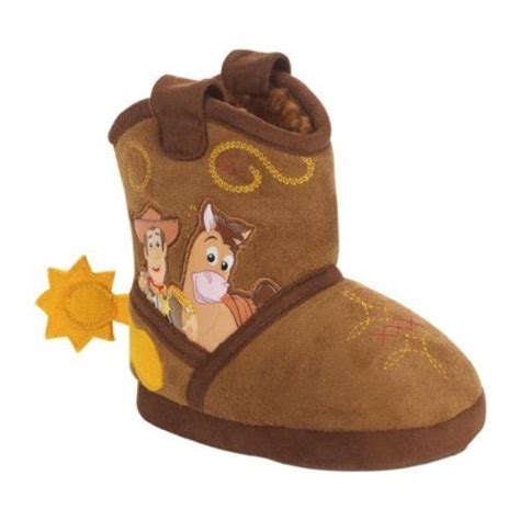 Disney Toy Story Cowboy Woody Boots Young Boys Plush Slippers Sizes 56