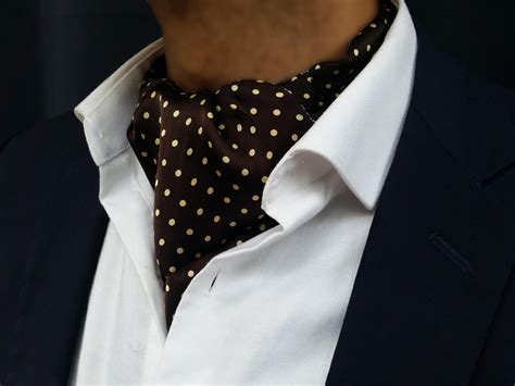 The Brigadier Silk Ascot Reversible Dots Cravat Tie Ascot Ties