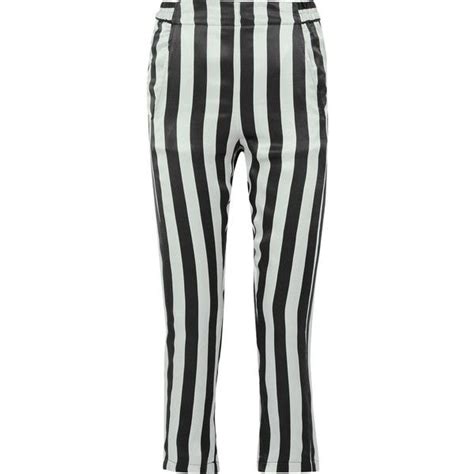 Ann Demeulemeester Cropped Striped Silk Satin Pants 765 Liked On
