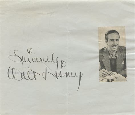 Walt Disney Autograph 1431467 Early Signature Of Disney On An Album