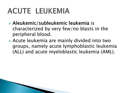 Ppt Acute Myeloid Leukemia Powerpoint Presentation Free Download