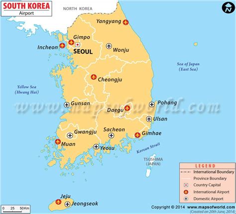 South Korea Airports Airports In South Korea Map Korea Map Airport