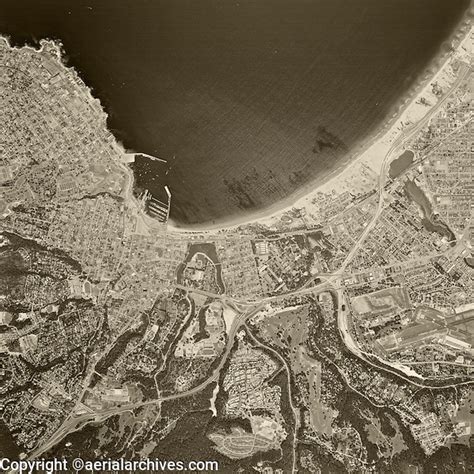 Historical Aerial Photograph Monterey California 1968 Aerial