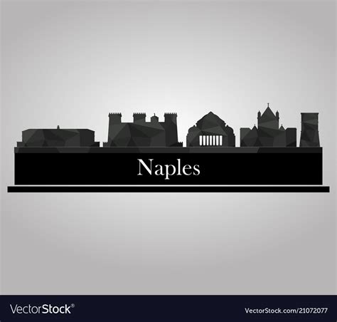Naples Skyline Royalty Free Vector Image Vectorstock
