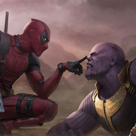 Deadpool And Thanos 4k Wallpaper