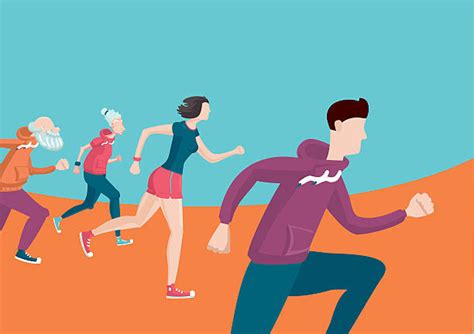 Are there any photos of people running marathons? Old Man Running Marathon Illustrations, Royalty-Free ...