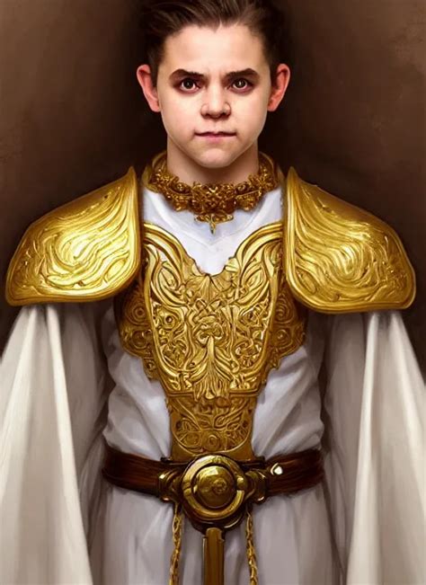 Symmetry Portrait Of A Young Halfling Male Cleric Stable Diffusion