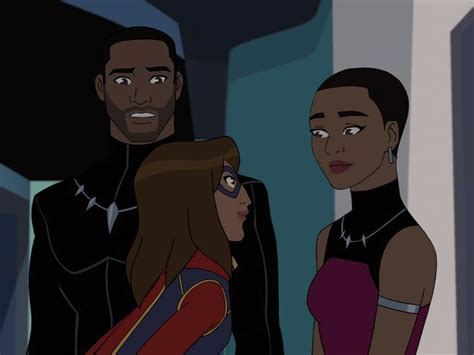 Black Pantherking Tchalla His Sister Princess Shuri And Miss