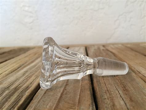 Vintage Crystal Glass Wine Bottle Stopper Decanter Etsy Bottle Stoppers Wine Bottle