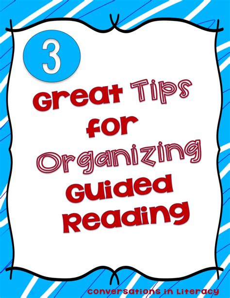 Spark Of Inspiration 3 Great Tips For Organizing Guided Reading