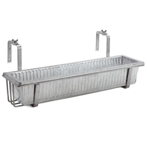Used in conjunction with a wrought iron cage, black window boxes simply slip in and out of the frame. Galvanized Steel Balcony Box, Small | Manufactum | Metal ...