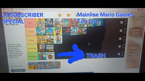 Ranking Mainline Mario Games By Tierlist Youtube