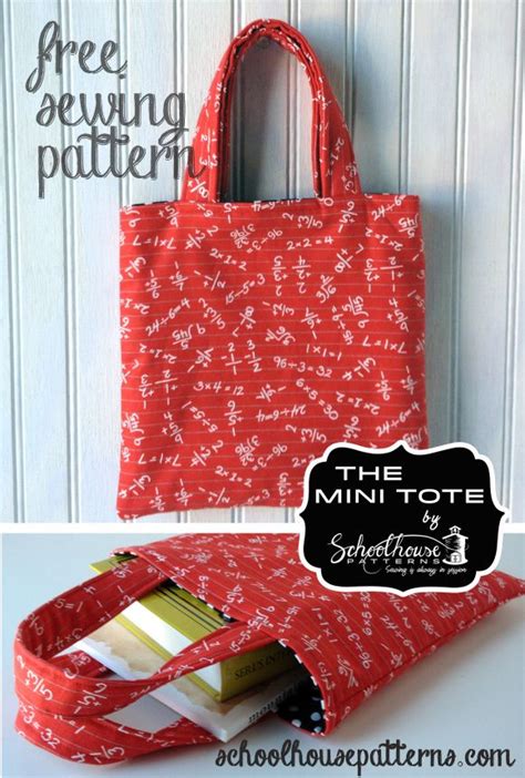 The Mini Tote Small Tote Bag Pattern Tote Bags Sewing Tote Bag