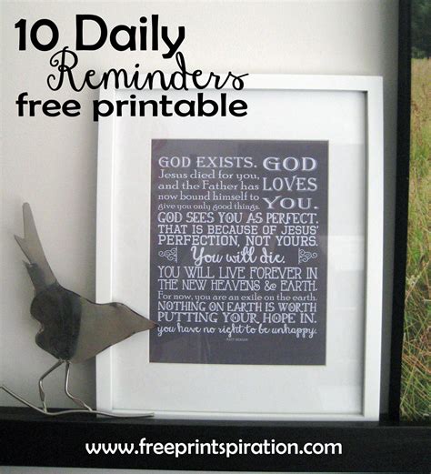Free Printable 10 Daily Reminders Inspired By Desiring God Article By