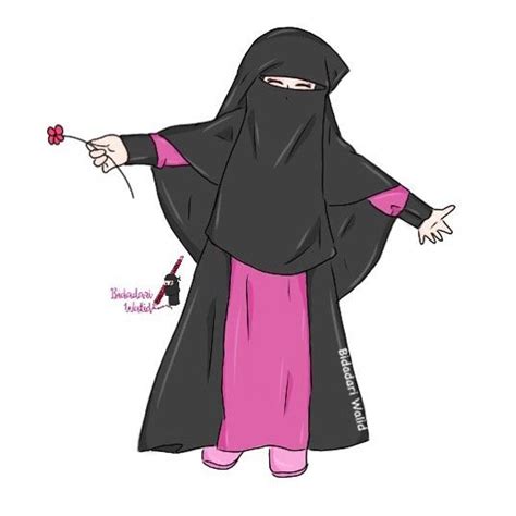 50 Gambar Kartun Muslimah Bercadar Cantik Berkacamata Kartun Gambar