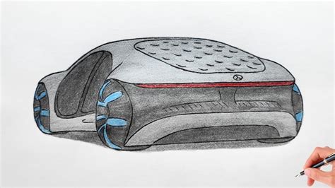 How To Draw A MERCEDES BENZ VISION AVTR Concept Drawing 3d Car